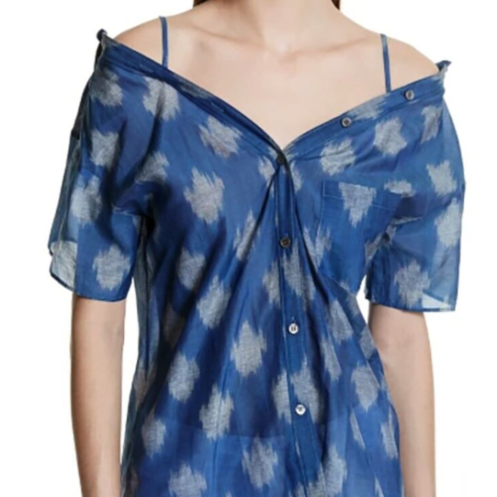 Theory Women's Ikat adjustable straps blouse Sz. Petit - MSRP $245.00